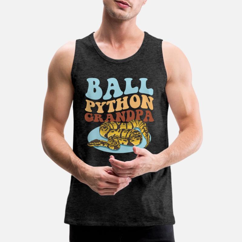 Roi Python Grand-père Python serpent cadeau Débardeur bio Premium Homme