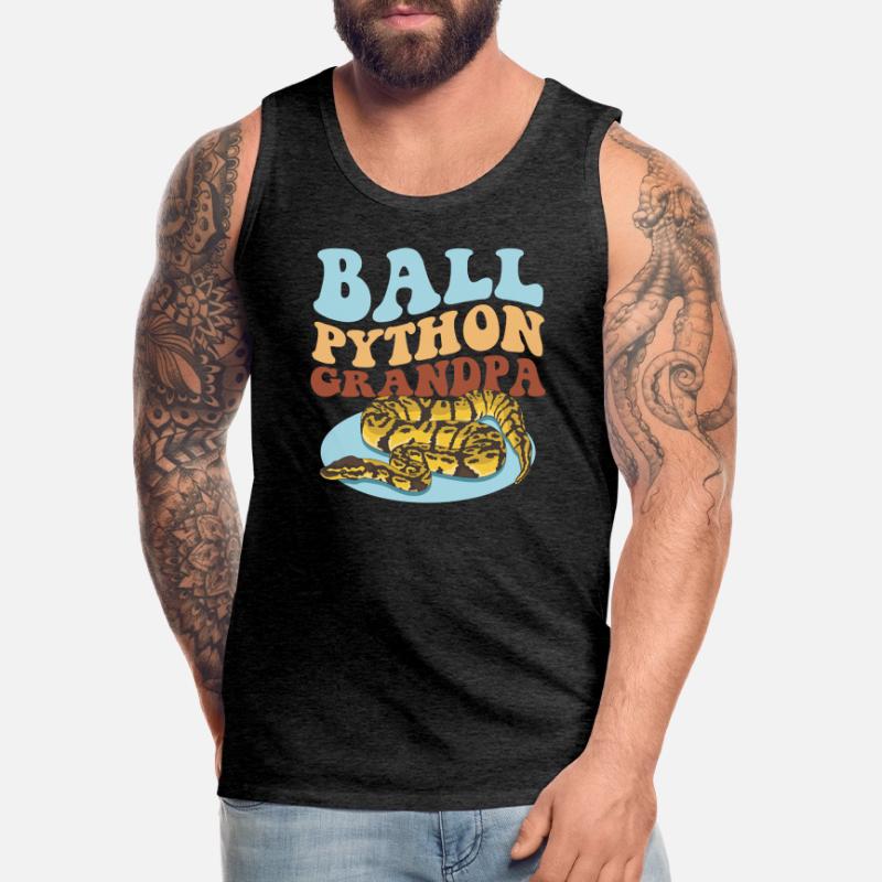 Roi Python Grand-père Python serpent cadeau Débardeur bio Premium Homme