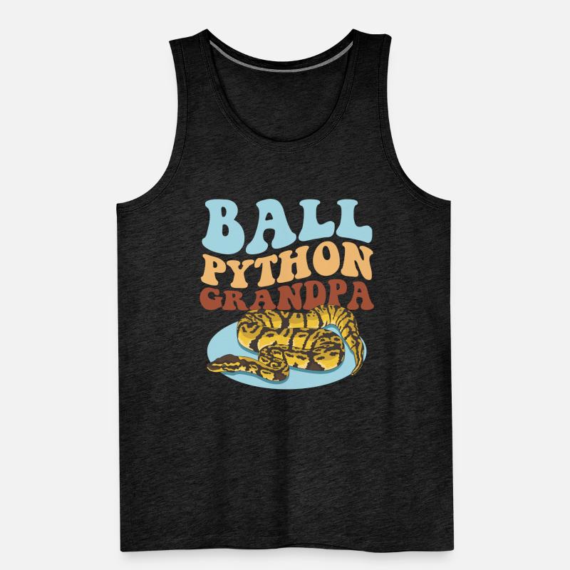Roi Python Grand-père Python serpent cadeau Débardeur bio Premium Homme