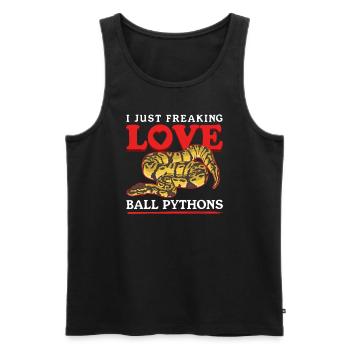 Königspython Schlangen Python Geschenke - Männer Premium Bio Tank Top - Schwarz - Vorne - Michal (187cm)