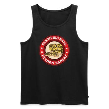 King Python Expert Snake Python Gift - Men's Premium Organic Tank Top - black - Front - AI Model Male 178 light (178cm)