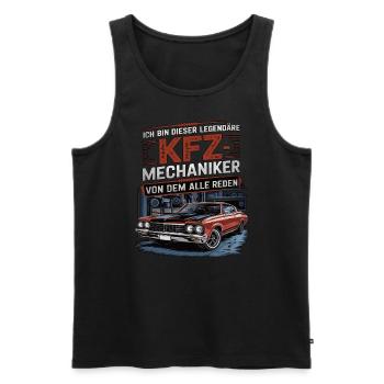 Ich Bin Dieser Legendäre KFZ-Mechaniker - Männer Premium Bio Tank Top - Schwarz - Vorne - Michal (187cm)