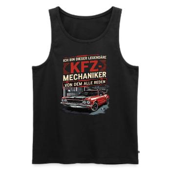 Ich Bin Dieser Legendäre KFZ-Mechaniker - Männer Premium Bio Tank Top - Schwarz - Vorne - Michal (187cm)