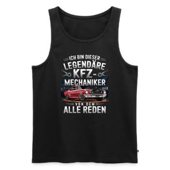 Ich Bin Dieser Legendäre KFZ-Mechaniker - Männer Premium Bio Tank Top - Schwarz - Vorne - Michal (187cm)