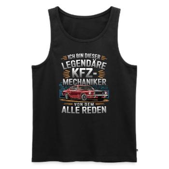 Ich Bin Dieser Legendäre KFZ-Mechaniker - Männer Premium Bio Tank Top - Schwarz - Vorne - Michal (187cm)