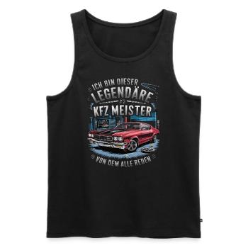 Ich Bin Dieser Legendäre KFZ-Meister - Männer Premium Bio Tank Top - Schwarz - Vorne - Michal (187cm)
