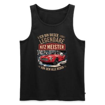 Ich Bin Dieser Legendäre KFZ-Meister - Männer Premium Bio Tank Top - Schwarz - Vorne - Michal (187cm)