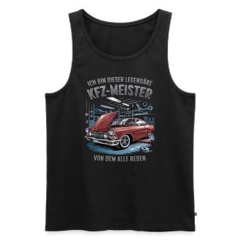 Ich Bin Dieser Legendäre KFZ-Meister - Männer Premium Bio Tank Top - Schwarz - Vorne - Michal (187cm)