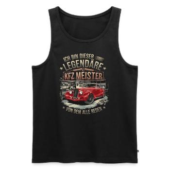 Ich Bin Dieser Legendäre KFZ-Meister - Männer Premium Bio Tank Top - Schwarz - Vorne - Michal (187cm)
