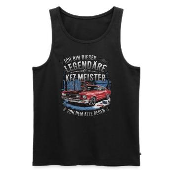 Ich Bin Dieser Legendäre KFZ-Meister - Männer Premium Bio Tank Top - Schwarz - Vorne - Michal (187cm)