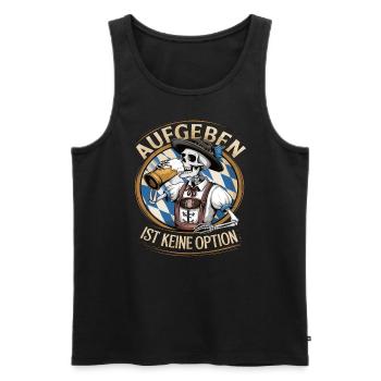 Giving up is not an option Beer October - Men's Premium Organic Tank Top - black - Front - Michal (187cm)