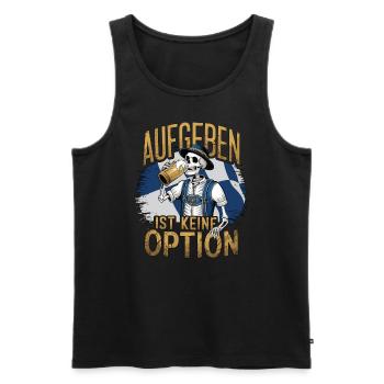 Giving up is not an option Beer October - Men's Premium Organic Tank Top - black - Front - Michal (187cm)