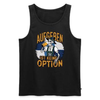Giving up is not an option Beer October - Men's Premium Organic Tank Top - black - Front - Michal (187cm)
