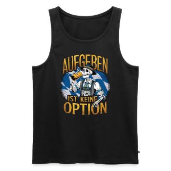 Giving up is not an option Beer October - Men's Premium Organic Tank Top - black - Front - Michal (187cm)