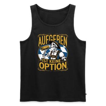 Giving up is not an option Beer October - Men's Premium Organic Tank Top - black - Front - Michal (187cm)