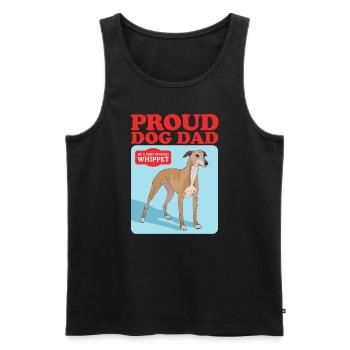 Whippet Dad Petit lévrier anglais Cadeau - Débardeur bio Premium Homme - noir - Devant - Michal (187cm)