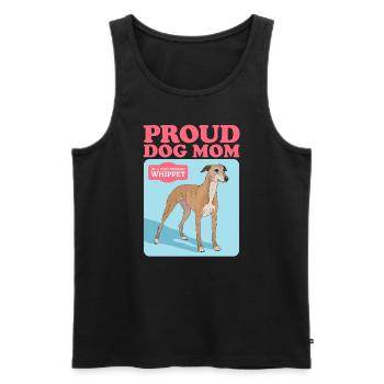 Whippet Mom Petit lévrier anglais Cadeau - Débardeur bio Premium Homme - noir - Devant - Michal (187cm)