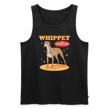 Whippet Petits Lévriers Anglais Cadeaux - Débardeur bio Premium Homme - noir - Devant - Michal (187cm)