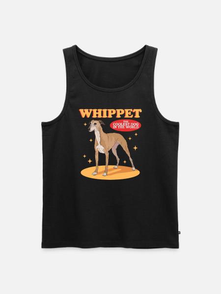 Whippet Petits Lévriers Anglais Cadeaux - Débardeur bio Premium Homme - noir