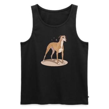Whippet Englischer Windhund Geschenke - Männer Premium Bio Tank Top - Schwarz - Vorne - AI Model Male 178 light (178cm)