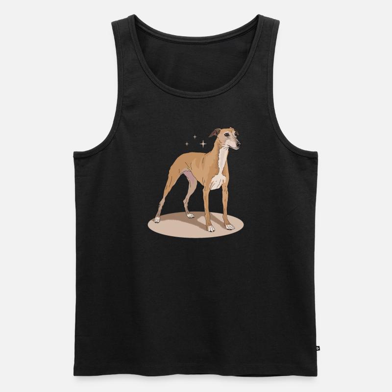 Whippet Englischer Windhund Geschenke - Männer Premium Bio Tank Top - Schwarz