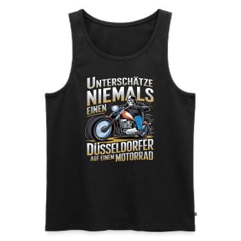 Never underestimate a Dusseldorf resident on a - Men's Premium Organic Tank Top - black - Front - Michal (187cm)