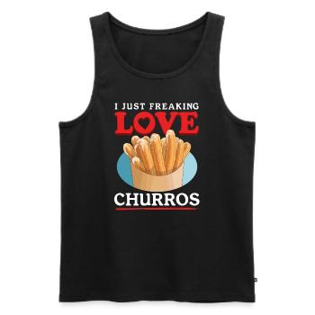 Churros Churro Geschenke - Männer Premium Bio Tank Top - Schwarz - Vorne - Michal (187cm)