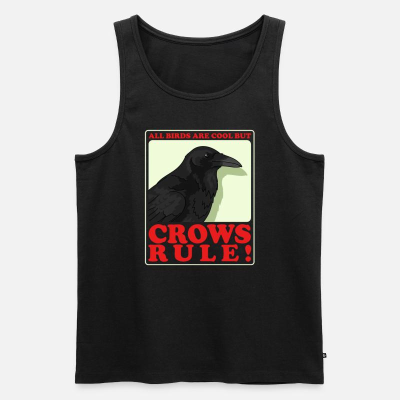 Krähen Raben Vögel Geschenk - Männer Premium Bio Tank Top - Schwarz