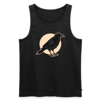 Corbeaux Corbeaux Oiseaux Cadeaux - Débardeur bio Premium Homme - noir - Devant - Michal (187cm)