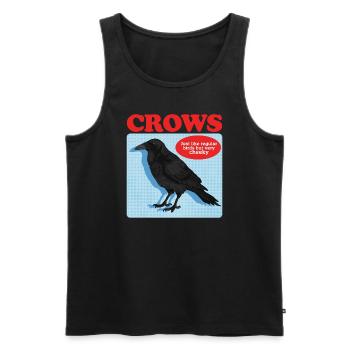 Crows Black Ravens Gift - Men's Premium Organic Tank Top - black - Front - AI Model Male 178 light (178cm)