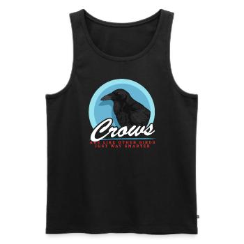 Crows Black Ravens Gifts - Men's Premium Organic Tank Top - black - Front - AI Model Male 178 light (178cm)