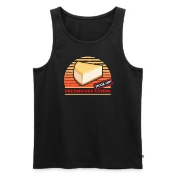 Käsekuchen Cheesecake Quarkkuchen Geschenk - Männer Premium Bio Tank Top - Schwarz - Vorne - Michal (187cm)