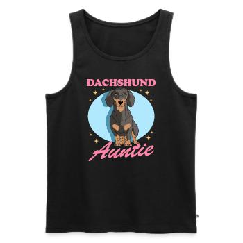 Teckel Tante Teckel Chiens Teckel Cadeau - Débardeur bio Premium Homme - noir - Devant - Michal (187cm)