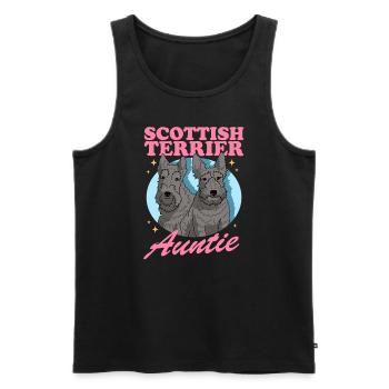 Scottish Terrier Aunt Dog Lover Gift - Men's Premium Organic Tank Top - black - Front - Michal (187cm)