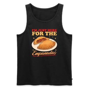 Empanadas Empanada Dumpling Cadeaux - Débardeur bio Premium Homme - noir - Devant - AI Model Male 178 light (178cm)