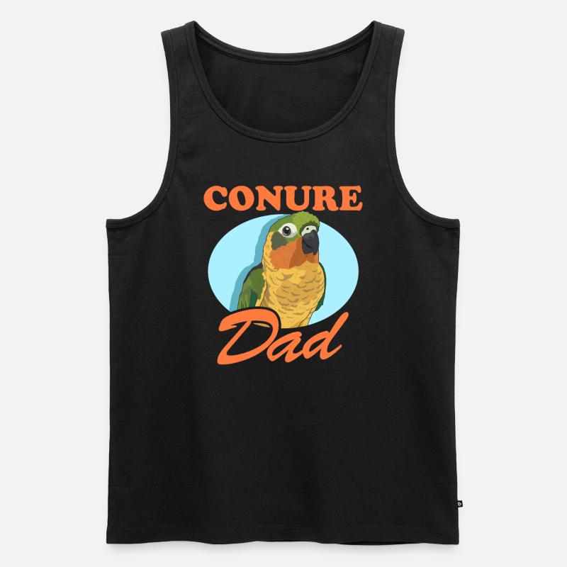 Conure Dad Papageien Conures Geschenk - Männer Premium Bio Tank Top - Schwarz
