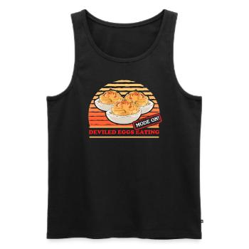 Deviled Eggs Gefüllte Eier Geschenk - Männer Premium Bio Tank Top - Schwarz - Vorne - AI Model Male 178 light (178cm)