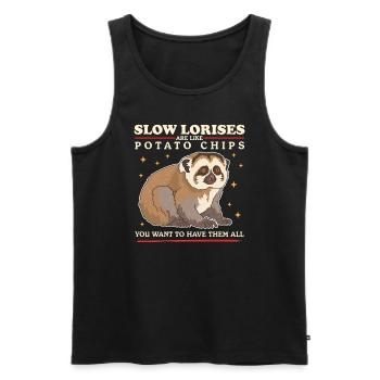 Plumploris Slow Lorises Plumplori Geschenke - Männer Premium Bio Tank Top - Schwarz - Vorne - AI Model Male 178 light (178cm)