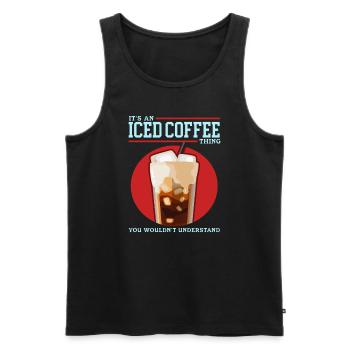 Iced Coffee Coffee Coffee Gift - Men's Premium Organic Tank Top - black - Front - AI Model Male 178 light (178cm)