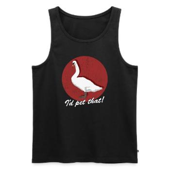 Swan Swans Swan Lover Gift - Men's Premium Organic Tank Top - black - Front - AI Model Male 178 light (178cm)
