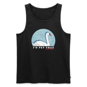 Schwan Schwäne Schwanenliebhaber Geschenke - Männer Premium Bio Tank Top - Schwarz - Vorne - Michal (187cm)