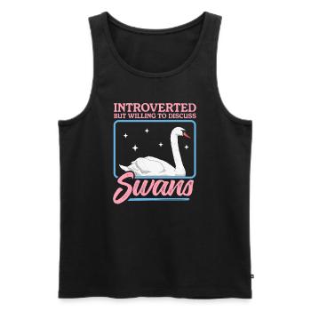 Schwäne Schwan Schwanenliebhaber Geschenk - Männer Premium Bio Tank Top - Schwarz - Vorne - Michal (187cm)