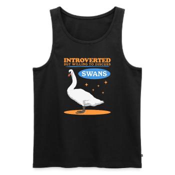 Swans Swans Swan Lover Gifts - Men's Premium Organic Tank Top - black - Front - AI Model Male 178 light (178cm)