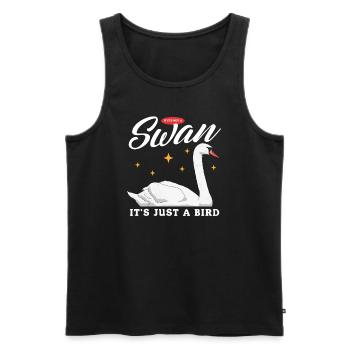 Schwan Schwanenliebhaber Geschenk - Männer Premium Bio Tank Top - Schwarz - Vorne - Michal (187cm)