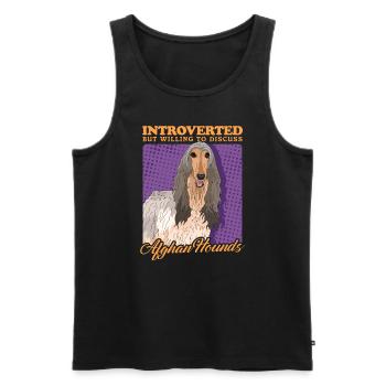Afghan Greyhound Owner Gift - Men's Premium Organic Tank Top - black - Front - Michal (187cm)