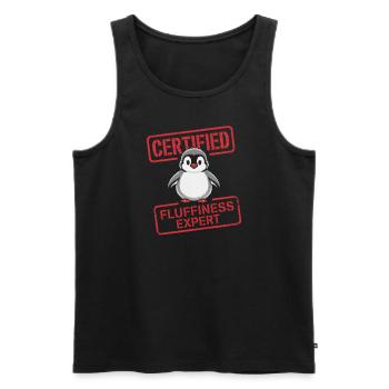 Chemise de nuit pingouin pyjama chemise de nuit cadeau - Débardeur bio Premium Homme - noir - Devant - AI Model Male 178 light (178cm)