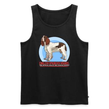 English Springer Spaniel Dog Owner Gift - Men's Premium Organic Tank Top - black - Front - AI Model Male 178 light (178cm)