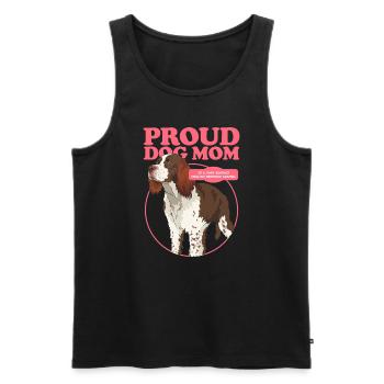 English Springer Spaniel Mom Dog Mom Gift - Men's Premium Organic Tank Top - black - Front - AI Model Male 178 light (178cm)