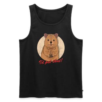Quokka Kurzschwanzkänguru Quokkas Geschenk - Männer Premium Bio Tank Top - Schwarz - Vorne - AI Model Male 178 light (178cm)