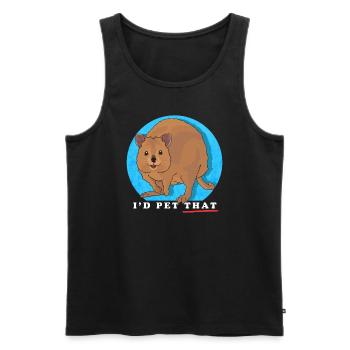 Quokka Kurzschwanzkänguru Quokkas Geschenke - Männer Premium Bio Tank Top - Schwarz - Vorne - AI Model Male 178 light (178cm)